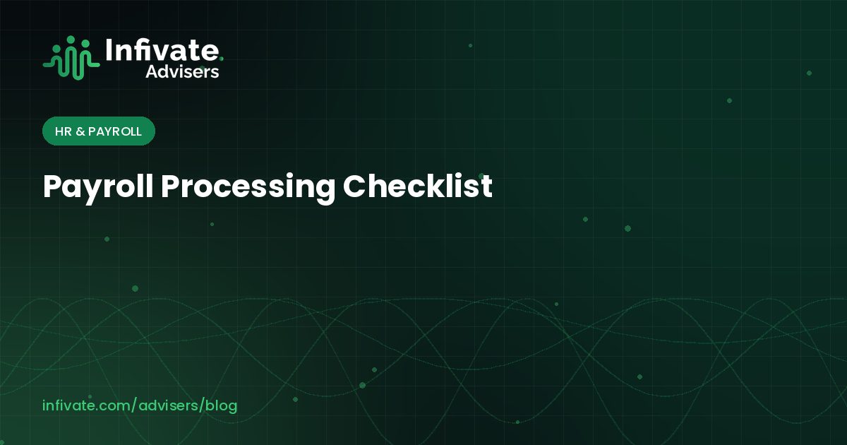 Payroll Processing Checklist